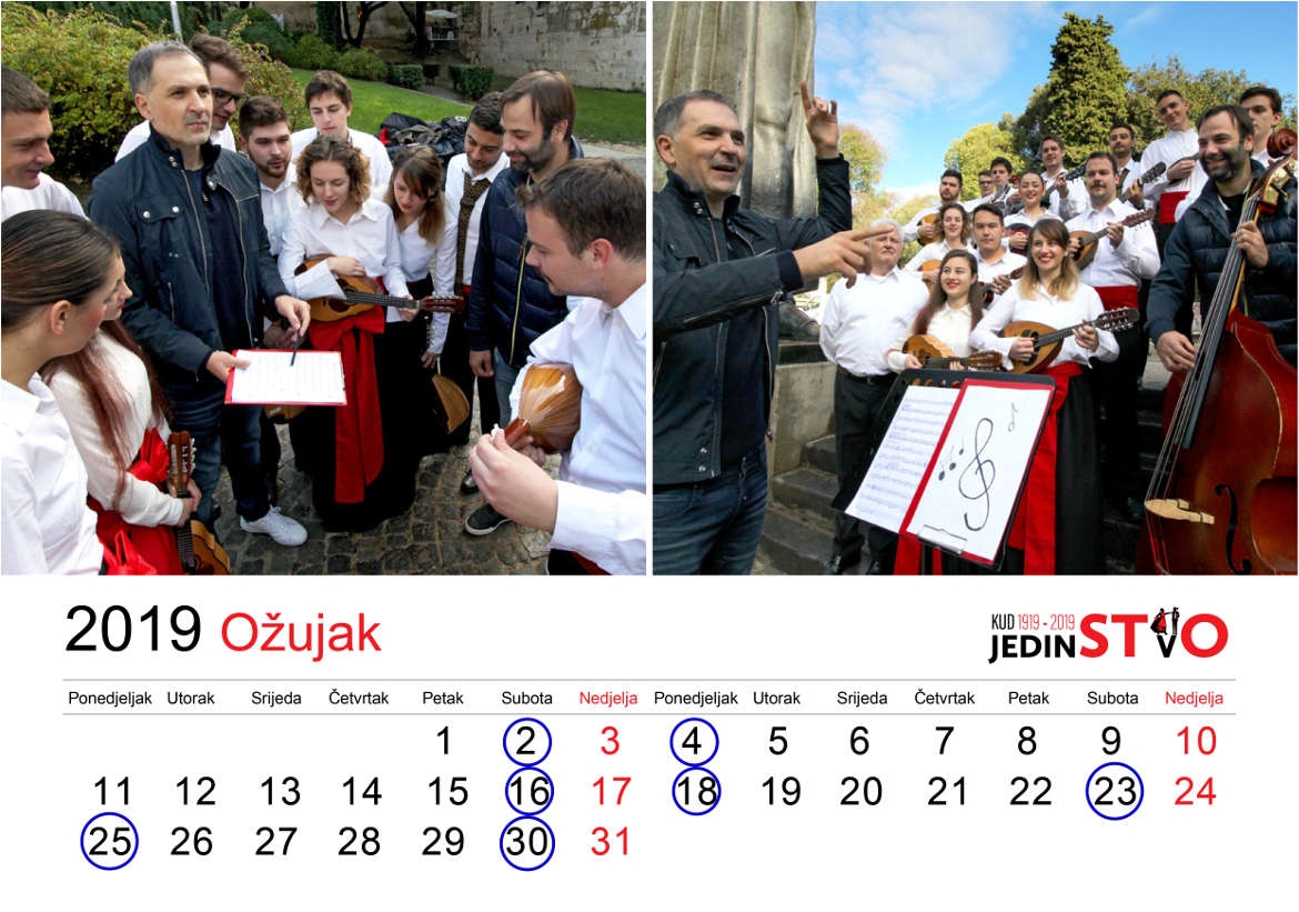 Kalendar za ožujak 2019! Brodovi, Zg, HNK, Festival...